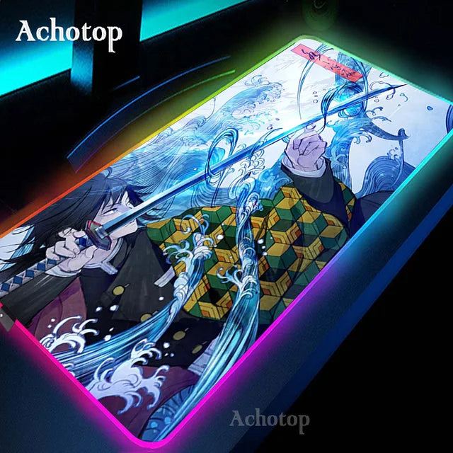 LED Demon Slayer Computer Mat