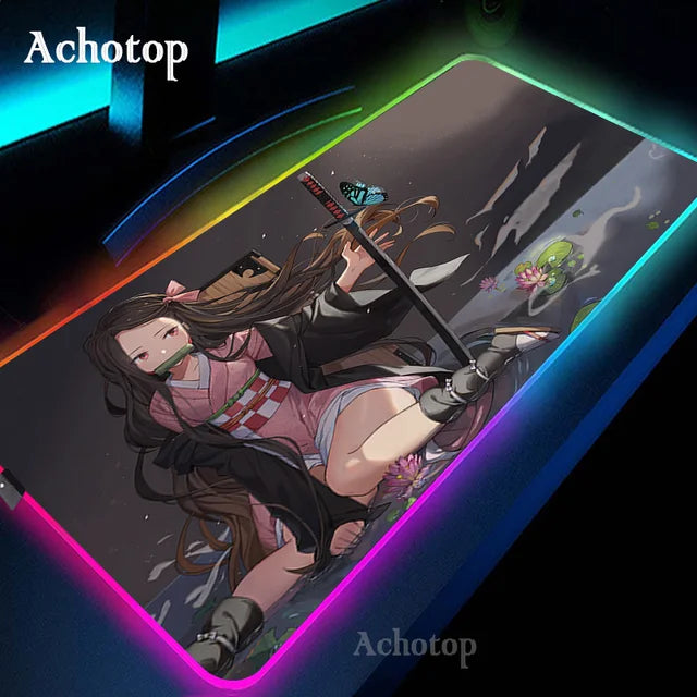 LED Demon Slayer Computer Mat