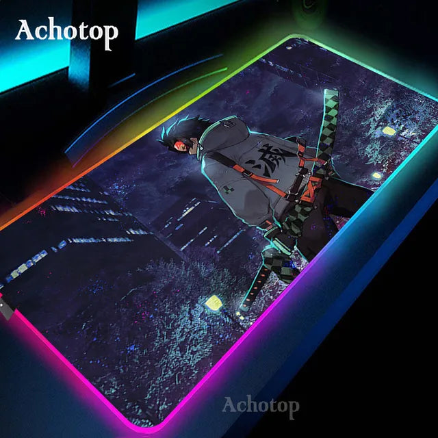 LED Demon Slayer Computer Mat