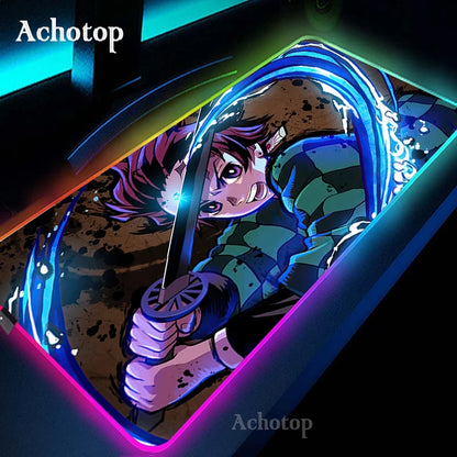 LED Demon Slayer Computer Mat