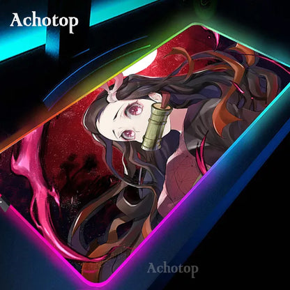 LED Demon Slayer Computer Mat