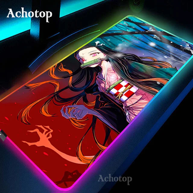 LED Demon Slayer Computer Mat