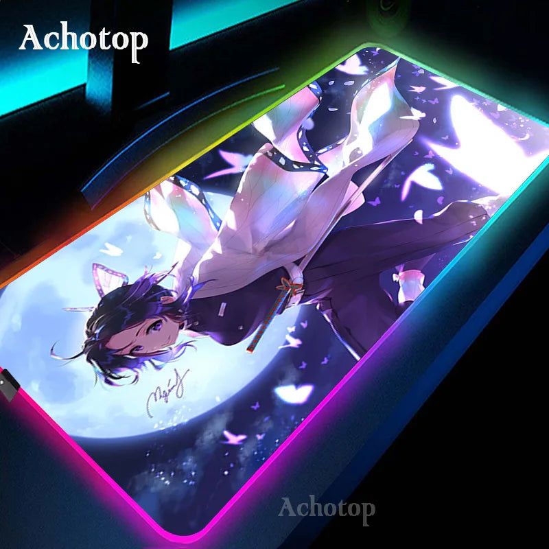 LED Demon Slayer Computer Mat