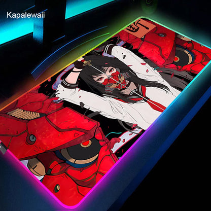 LED Demon Slayer Computer Mat