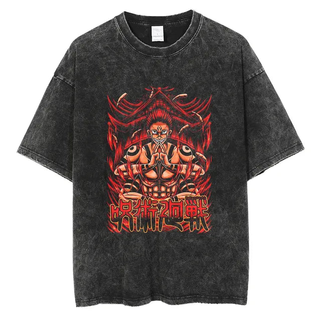 Vintage Washed Jujutsu T Shirt