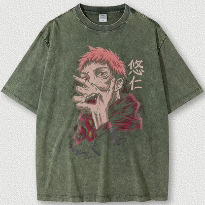 Vintage Washed Jujutsu T Shirt