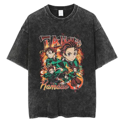 Vintage Washed Demon Slayer T Shirt