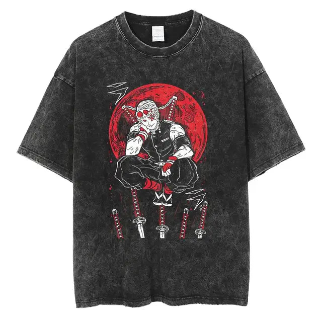 Vintage Washed Demon Slayer T Shirt