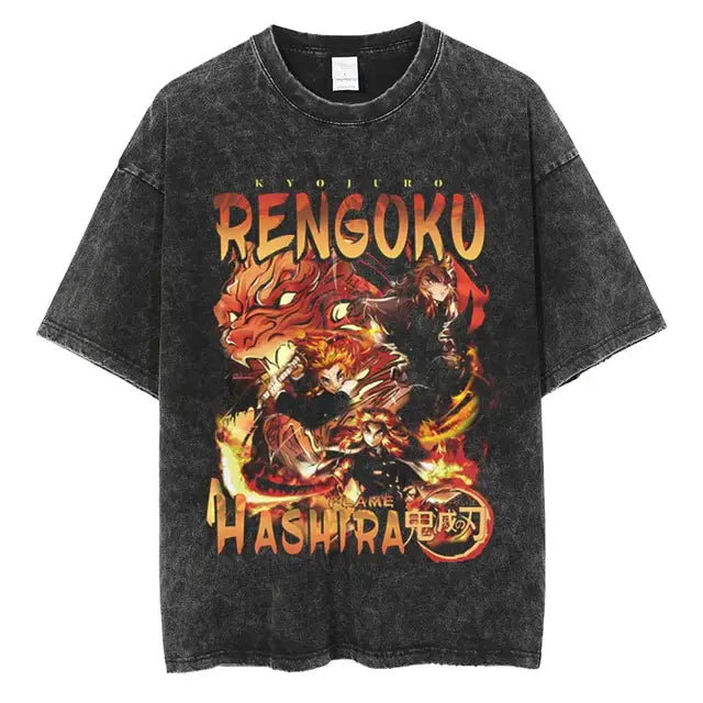 Vintage Washed Demon Slayer T Shirt