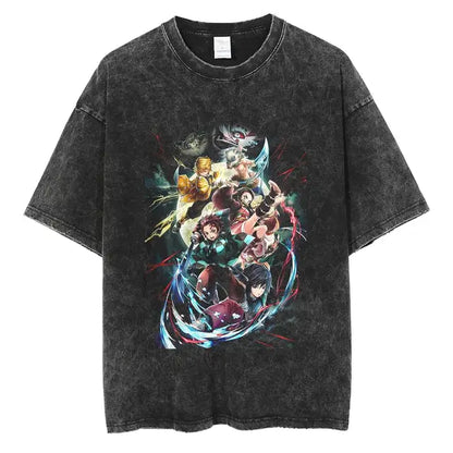 Vintage Washed Demon Slayer T Shirt