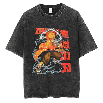 Vintage Washed Demon Slayer T Shirt