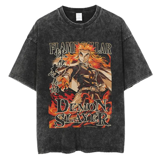 Vintage Washed Demon Slayer T Shirt