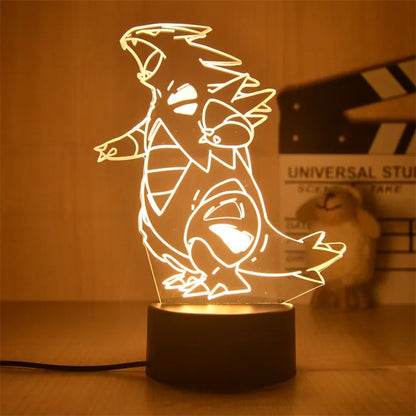 Warm Pokemon Led 3D Night Light