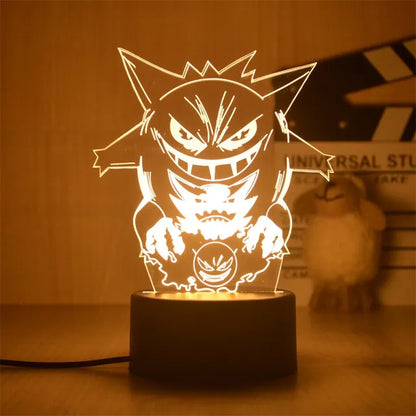 Warm Pokemon Led 3D Night Light