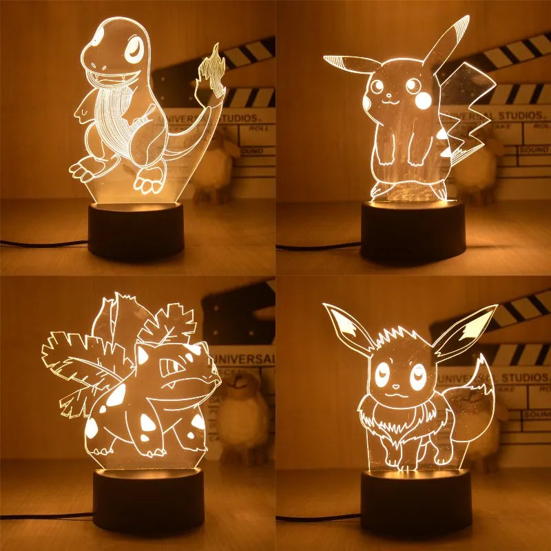 Warm Pokemon Led 3D Night Light