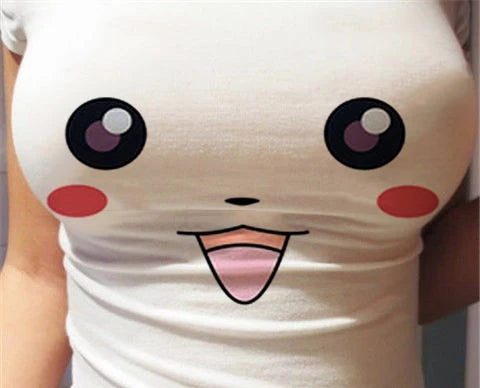 Waifu Anime 3D Eyes Printed T-shirt