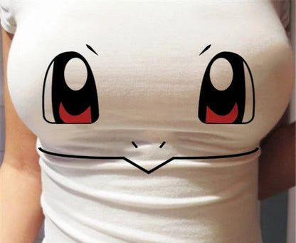 Waifu Anime 3D Eyes Printed T-shirt