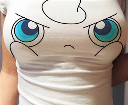 Waifu Anime 3D Eyes Printed T-shirt